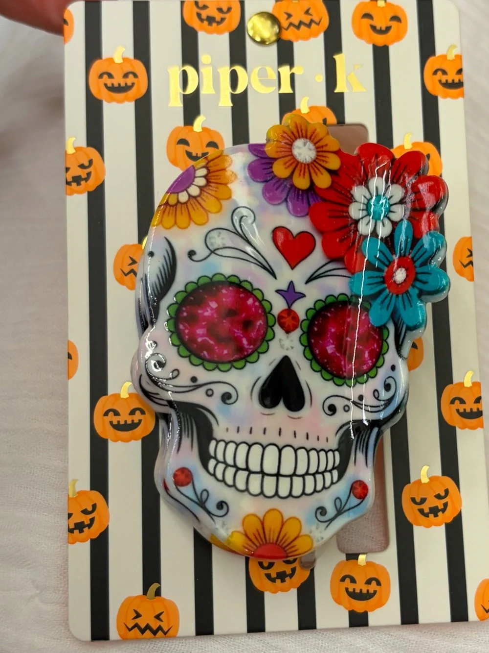 NWT ⚜️🌺⚜️ Piper K Sugar Skull Hair Claw Clip